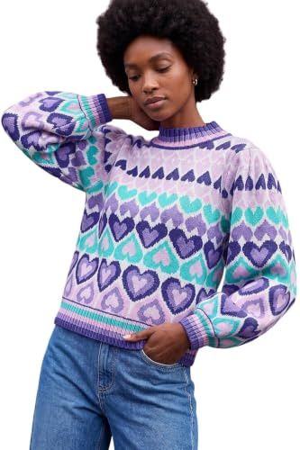 Roman Originals Thick Jumper for Women UK - Ladies Winter Autumn Smart Casual Knit Knitted Knitwear Pull-On Round Crew Neck Long Sleeve Work Office Dinner Party