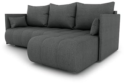 Gaba furniture NESS L Shaped Universal Corner Sofa Bed INARI 96 – 218x71x152 cm – Sleeping Function 120x207 cm – Day Bed – Sofabed with delivery to your home