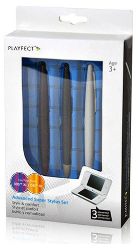 Playfect - Advanced Super - Lot de 3 Stylets pour Nintendo DSi XL
