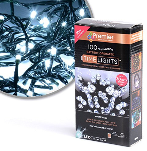 Premier LB112383W X100 Battery Powered Led Lights, White