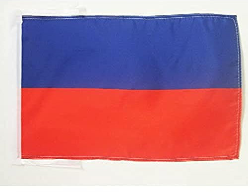 BANDIERA HAITI CIVILE 45x30cm - BANDIERINA HAITIANA SENZA STEMMA 30 x 45 cm cordicelle - AZ FLAG