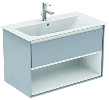 Ideal Standard Waschtischunterschrank Connect air, 800x440x517mm, Eiche gr.DEK.und Weiß matt, E0827PS