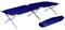 Mojawo Feldbett Campingbett mit Stahlgestell 190x62x42cm Reisebett Liege Dunkelblau Klappbett inkl. Tragetasche Gästebett