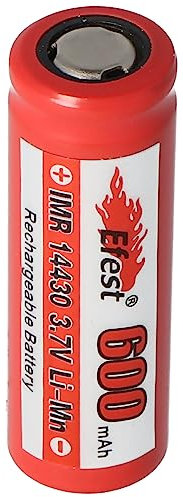 EFEST IMR 14430 600 mAh 3,6 V – 3,7 V batteria agli ioni di litio (polo positivo piatto)