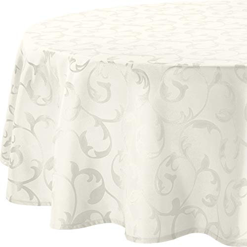 Erwin Müller Tischdecke Greven abwaschbar Creme Größe oval: 160x220 cm