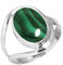 Jeweloporium 925 Sterling Silber Ringe für Damen Größe 59(18.8) Grün Echt Malachit Edelstein Kostüm Silber Ringe Weihnachten - Geschenk Jahrgang Schmuck