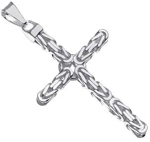 Anhänger Kreuz Königskette 3,5mm Kettenanhänger - 925 Silber