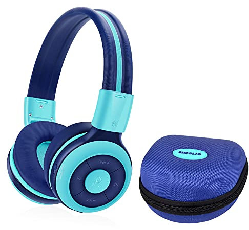 SIMOLIO Children's Bluetooth Headphones, Wireless Bluetooth Headphones with Microphone and Volume Limiter 75/85/94dB, Children's Bluetooth Headset for Tablets/PC/TV/Smartphones (Mint)