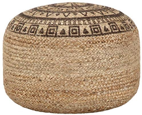 vidaXL Sitzpuff Pouf Sitzpouf Puff Sitzkissen Sitzhocker Fußhocker Hocker Fußbank Ottoman Fußbank Fußschemel Handgefertigt Braun 45x30cm Jute