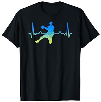 Handballspieler Geschenk EKG Herzschlag Handball T-Shirt