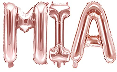 Ballon Foil Mylar Pink Gold Geschrieben Nome Mia 35 CM