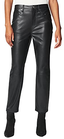 [BLANKNYC] Womens High Rise Vegan Leather Pant, Straight Leg, Comfortable & Stylish Leggings, Need You Tonight, 26
