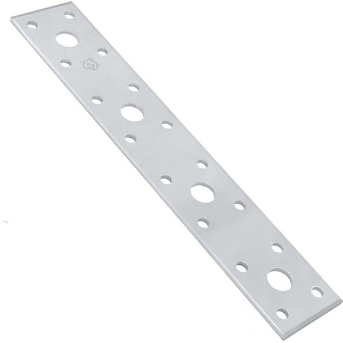 SS8® 1 x 200x35x2.5mm Flat Bracket Metal Joining Plate Steel Brackets Fixing Sleeper Fence Timber Heavy Duty Galvanised