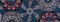 Baroni Home Paillasson Gain de Place Coco, Revêtement de l'envers en PVC, Peint à la Main, 70X25X2 cm – Tapis à Motif Arabesque Bleu foncé, Violet et Magenta