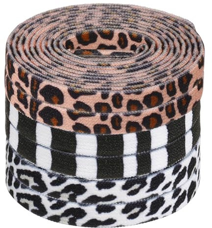 Amosfun Lacci elastici con stampa animale (Zebra, Leopardo, Mucca) - 3 paia di lacci adesivi per scarpe da ginnastica casual, lacci di ricambio comodi e durevoli per bambini e adulti