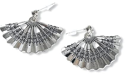 Oriental Fan Earrings, Folded Fan Earrings, Chinese New Year Gift