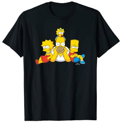 Portrait de Barbe et Maggie des Simpsons Homer Lisa T-Shirt