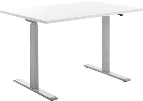 TOPSTAR | Schreibtisch | elektrisch höhenverstellbar | gerade | BxT 1200 x 800 mm | weiß/grau