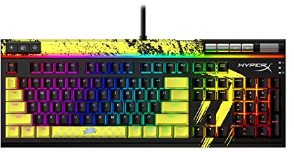 HyperX Alloy Elite 2 – Mechanical Gaming Keyboard – TimTheTatMan Edition – Software-Controlled Light & Macro Customization, ABS Pudding Keycaps, Media Controls, RGB Backlit Linear Red Switch