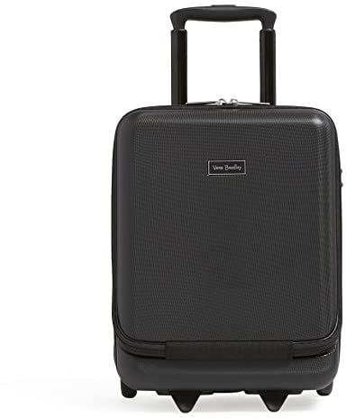 Vera Bradley Damen Hardside Untersitz Rollkoffer Gepäck, Schwarz, Einheitsgröße