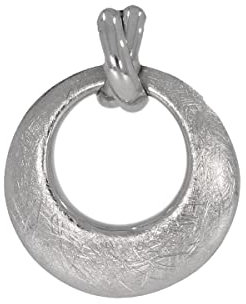 Anhänger rund eismattiert 925 Sterling Silber