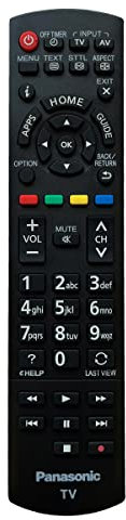 Mando a Distancia Original N2QAYB000830 Compatible con Panasonic N2QAYB000829 TX47ASW654 TX-L42ETW60 TX-L47ETW60 TX39AS600E TX-39AS500Y TX39AS600E TX-39AS600E TX-L44 2EW6 TX-42ASW504TX-55AS750E
