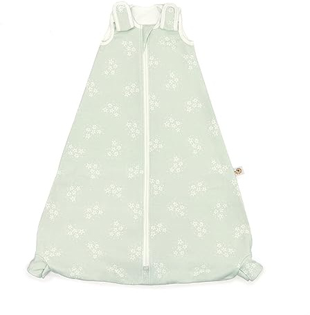 ERGObaby Babyschlafsack mit Beinen 18-36 Monate 0.5 TOG Baumwolle, Baby Sommerschlafsack On The Move Starry Mint