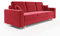 ALTDECOR Wohnzimmer Couch mit Schlaffunktion mit DL-Automatik, Polstercouch rückenecht gepolstert, ideal als Gästebett - KRONO - 236x95x87 cm Rot
