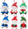 6 Stück Zwerg Ornamente für Weihnachtsbaum, bunte Polymer-Ton, Weihnachtsschmuck, Zwerg, Weihnachtsdekoration, handgefertigt, hängende Handwerk, Weihnachtsmann, Weihnachtsbaumschmuck für Zuhause,