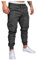 KONG JIMFAN Herren Sporthose Jogger Herren Jogginghose Gym Jogger Trainingshose Herren Sporthose Lang Zipp Off Hose Herren Jogginghose Herbst Schwarze Hose Herren Jordan Hose(Dunkelgrau,XXL)