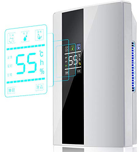 Dehumidifier 2200ml Air Dehumidifier Portable Electric, Portable, Quiet,dehumidifier With Led Indicator Auto Shut Off Auto Defrost, Ideal For Damp And Condensation In The Hom