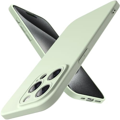 JETech Slim Case for iPhone 15 Pro 6.1-Inch with Camera Lens Full Cover Protection, Ultra-Thin Lightweight Matte Finish Minimalist Protective Phone Cover (Green)
