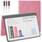 NEWYES Mini tableau blanc, format A5, effaçable, portable, avec 3 stylos de couleur, convient pour noter des notes de réunion, des listes de courses, du budget et des listes de choses à faire, rose