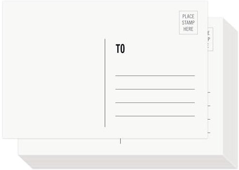 MEIOPUOYEAM Blank Postcards for Mailing, 100 White 4x6, Mailable Postcards Set Make Your Own Printable Postcards 300gsm/14pt Postcard Paper Cardstock, for Art, DIY