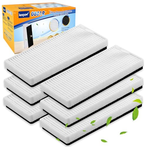 KEEPOW 6 Filtros Aspiradora para Cecotec Conga 1090, Recambios Compatibles para Conga 1790 Robot Aspirador, Filtros Hepa Aspiradora, Alta Eficacia Filtración, Incluye un Mini Cepillo