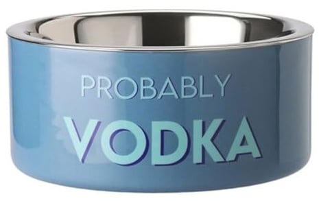 Giftcompany Futternapf Love Pets, Gr. M, Probably Vodka, Eisen 20x9x20 cm Rauchblau