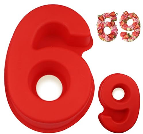 Stampo per torta numero grande in silicone, numero stampo per torta 3D, stampo per numero torta di compleanno, stampo per torta in silicone, adatto per anniversario, compleanno, matrimonio, festa