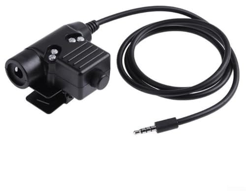 Hasaller Walkie Cable Adapter Military Radio Headset Push To Talk (PTT) Adapter for BaoFeng UV5R for Kenwood Walkie Talkie Compatible with for Tactical Headset(Mobile Phone)