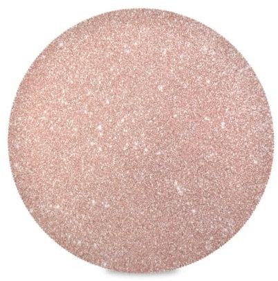 Rose Gold Glitter Dinner Table Placemats, Thick, Winter Placemats Washable, Heat Resistant for Wood Table