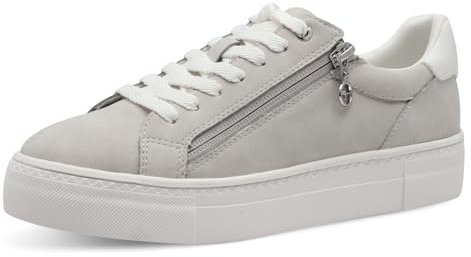 Tamaris Damen Klassische Ballerinas, Frauen Flats,Comfort Lining,TOUCHit-Fußbett,Slip-ons,klassisch elegant,Ballerinen,Light Grey,36 EU