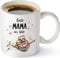 Merrwon Mama Faultier Tasse mit Spruch Beste Mama der Welt - 330ml Keramik Kaffeetassen mikrowellengeeignet spülmaschinenfest, Geschenke für Mutter zu Geburtstag, Weihnachten und Muttertag