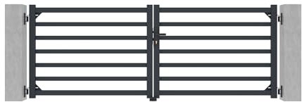 Casanoov Aluminium Driveway Folding gate 3m ANTELAO 300B110 Grey