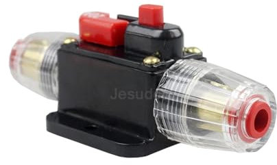 EXHOYAJB Disjoncteur à fusible réinitialisable Audio 20A 30A 40A 50A 60A 80A 100A 12V 24V DC(40A)