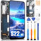 LCD Schermo per Samsung Galaxy S22 5G, LCD per Galaxy S22 5G SM-S901B SM-S901B/DS TFT, LCD Display Touch Screen Assembly con Riparazione Kit (Nero con Cornice, Senza Fingerprint Unlocking, 6.1)