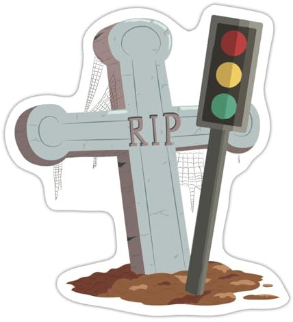 Spreadshirt Ampel Ruhe in Frieden RIP Sticker Aufkleber, 10 x 10 cm, Mattweiß