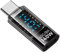 PACHHK USB C Adapter LED Wattage Display 140W 40Gbps 8K USB C Verlängerung PD3.1 Typ C Stecker Typ C Power Meter Tester Schwarz