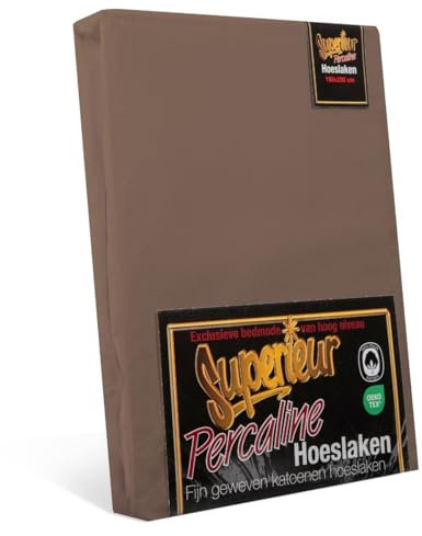 Superieur Spannbettlaken 160x220cm Baumwolle - 100% Spannbettuch Bettlaken Baumwolle - Matratzenhöhe bis 30 cm - Taupe - Öko Tex Made In Green