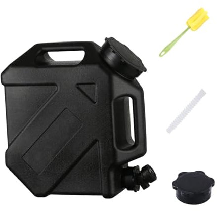 10L Bidon Eau avec Robinet, Jerrican Eau Réservoir D'eau de Camping Car Extérieur Bidon D'eau Alimentaire, Portable Grande Capacité Sans Fuite de Réservoir D'eau pour La Conduite RV, Camping, Noir