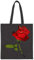 Bella Rose Tattoo Design Canvas Tote Bag Nero, Nero , Taglia unica