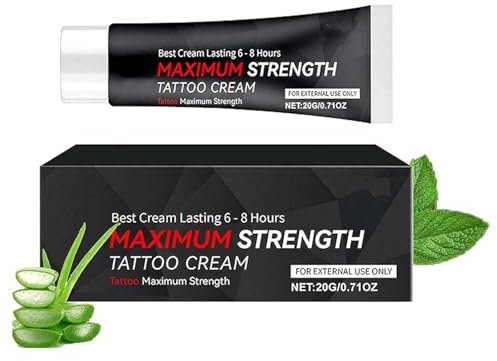 Tattoo Numibing Creme Gel, beruhigende Gel Gelenkfleisch -Pflegestange, bis zu 6 Stunden zusätzliche Festigkeit für Tätowierungen, Feuchtigkeit und beruhigte Gelenkhaut (1pc)